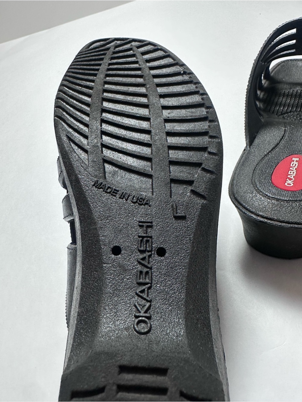 Okabashi Black Comfort Slide Sandals Strappy Mule Made USA Women’s L - Picture 6 of 9